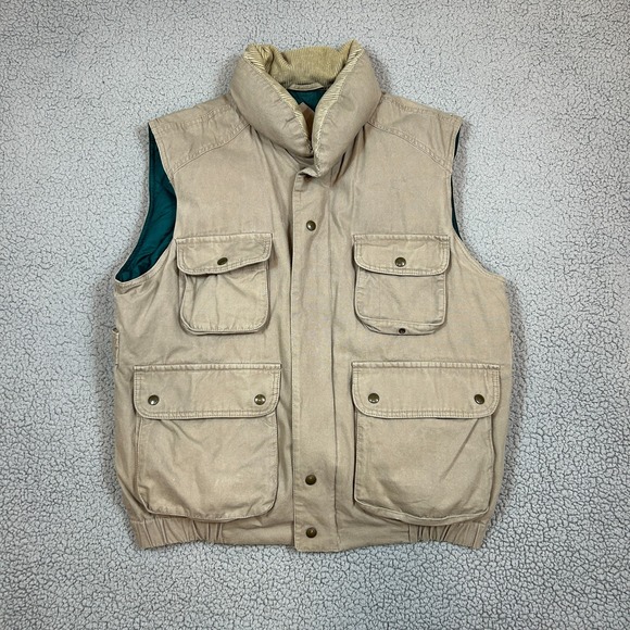 Eddie Bauer Other - VINTAGE Eddie Bauer‎ 1980s Vest Goose Down Quilted Corduroy Collar Size Large